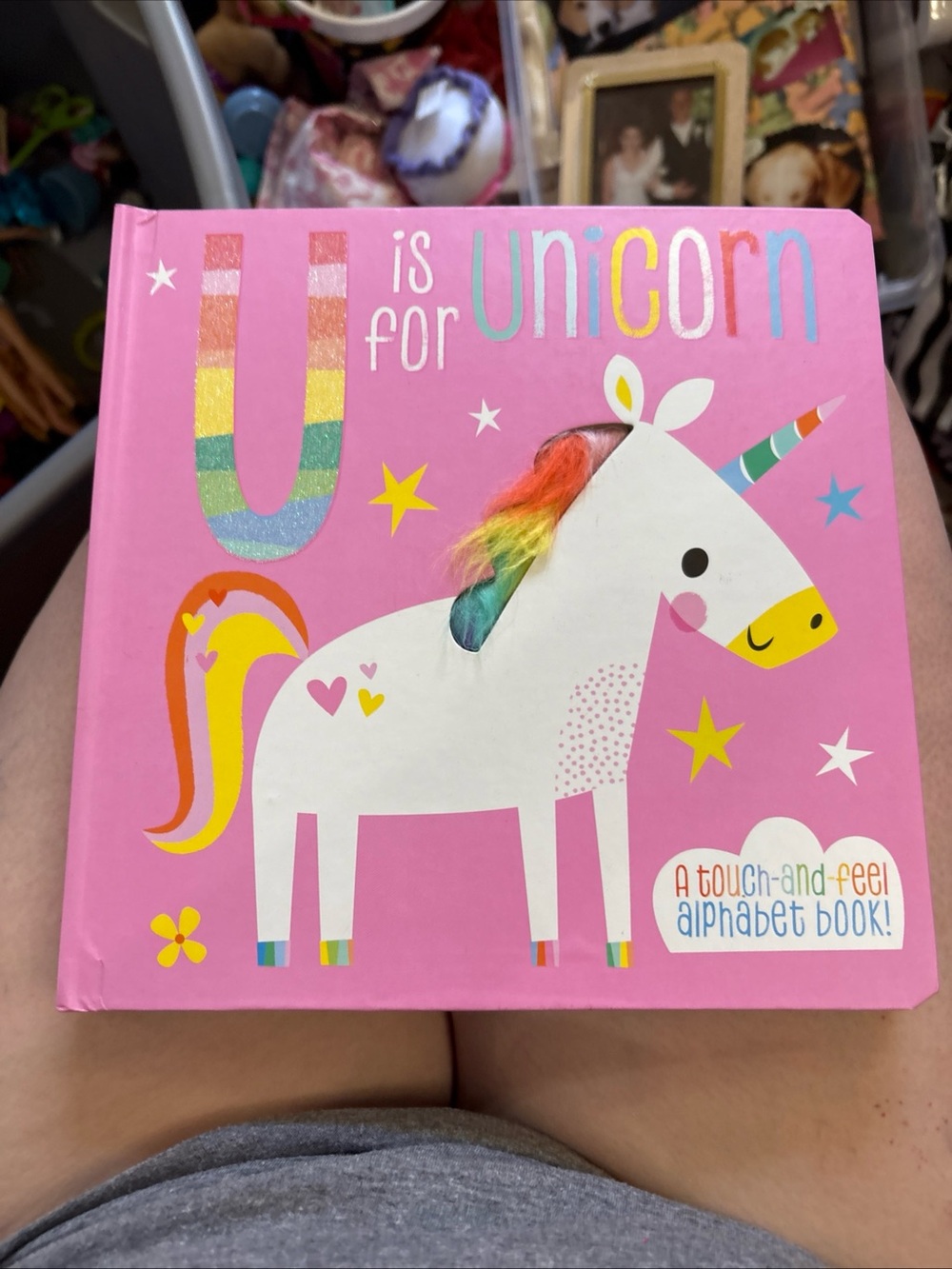 Unicorn Touch-and-Feel Alphabet Board Book - Pink